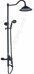 HB24181-7 душевая система с верхним душем, смесителем и ручной лейкой, черная Haiba