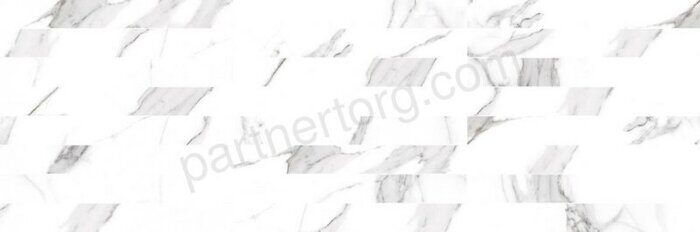 Viva белая полированная керамическая мозаика 20x60см Laparet MM60152