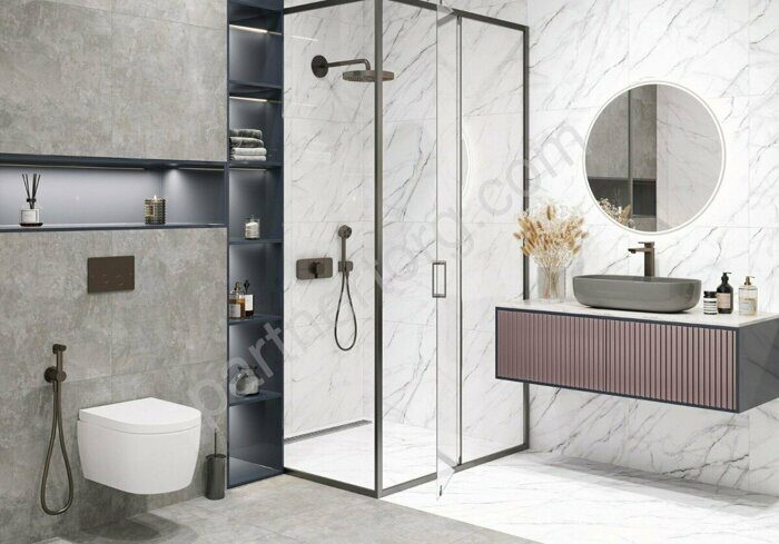 Neo Calacatta керамогранит серый матовый 60х60см Alma Ceramica GFU04NCL07R