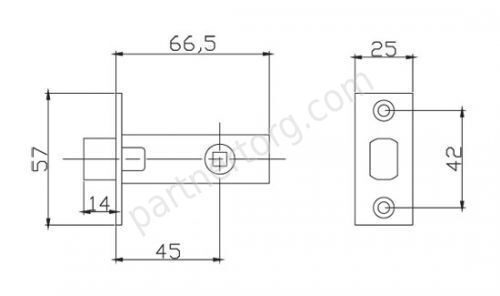 Защелка магнитная межкомнатная Renz Magn 5-50