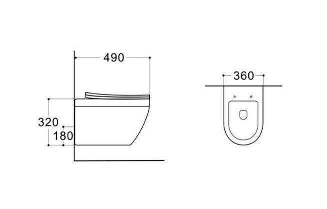 Лея Aquatek унитаз подвесной безободковый с сиденьем Soft Close AQ1199-00