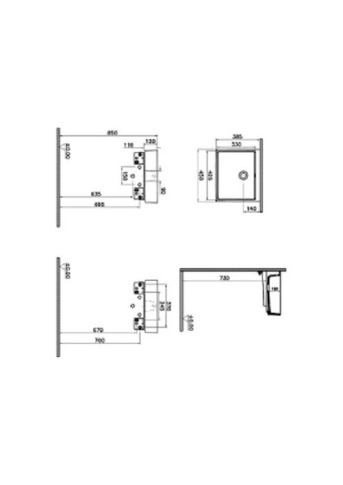 ArchiPlan Vitra 7403B003-0012 раковина накладная 45х12х38 см