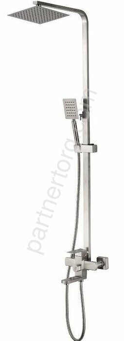 HB24803 душевая система с верхним душем, смесителем и ручной лейкой, сталь Haiba