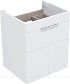Ирис new 60 тумба подвесная белый глянец 1 ящик 2 фасада для ванной комнаты Aquanet