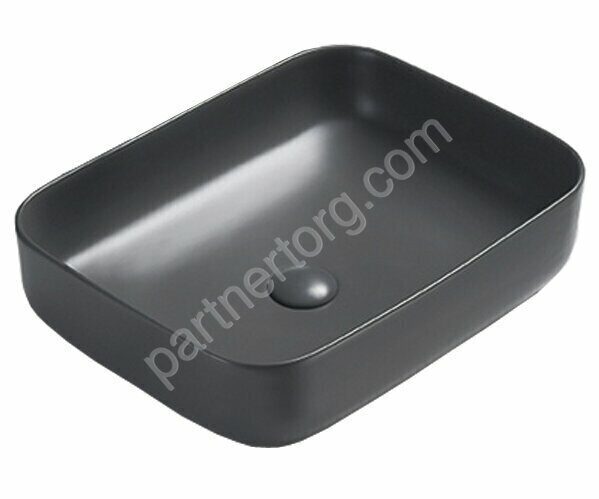 Azario темно-серая матовая  раковина настольная 50х39х13см AZ-78109MDH