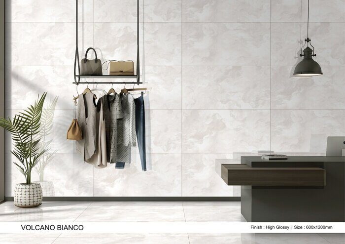 Volcano Bianco High Glossy, Волкано Бианко cветло-коричневый полированный керамогранит 120х60см