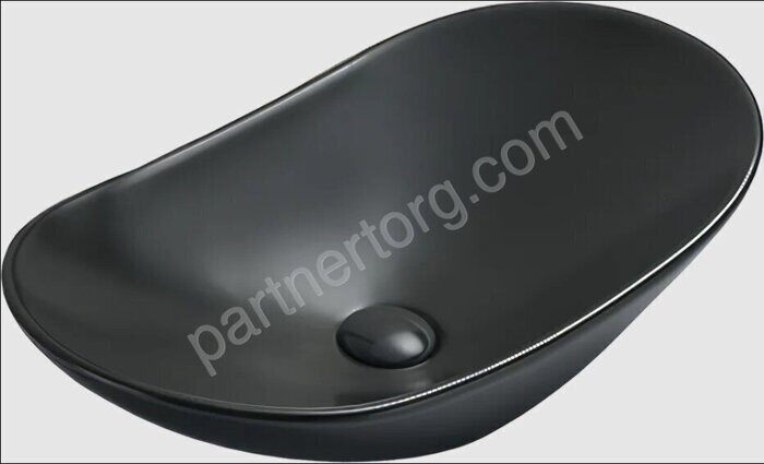 Vincea VBS-508MB раковина накладная черная 615х360х155см