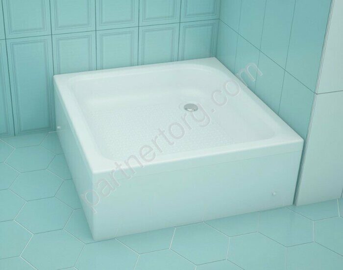 Universal S 80х80х30см душевой поддон высокий акриловый белый