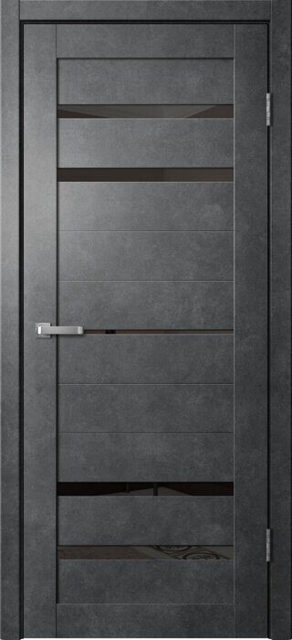 B03 Barn FlyDoors дверь межкомнатная бетон тёмный черное стекло