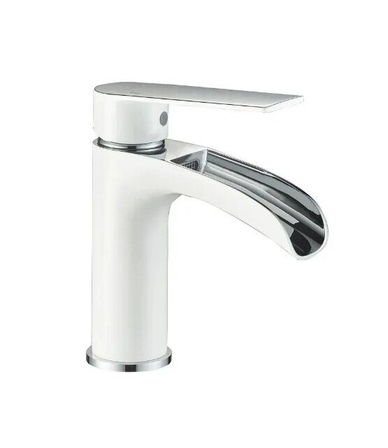 HB13505-8 Haiba Смеситель для раковины, водопад, латунь, белый-хром