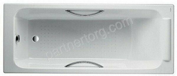 Parallel 170x70 Jacob Delafon ванна чугунная с отверстиями для ручек