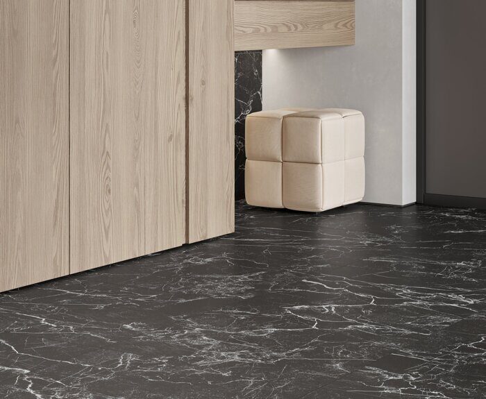 Intense nero черный матовый карвинг керамогранит 60x60см Laparet LP6060G0131R