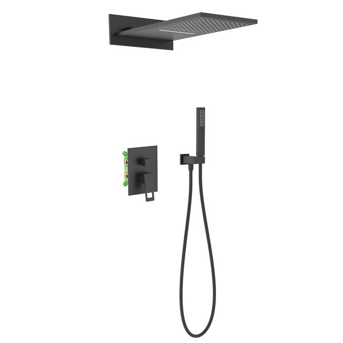Briana Timo SX-7139/03SM чёрная душевая система с изливом, ручным и тропическим душем