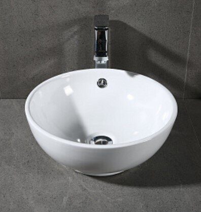 Grossman GR-3014 накладная раковина белая с переливом, без отверстия под смеситель