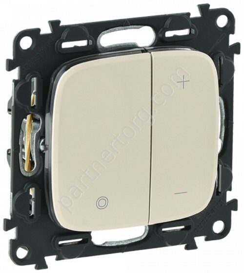 Legrand Valena Allure светорегулятор кнопочный 400Вт, без нейтрали, цвет слоновая кость