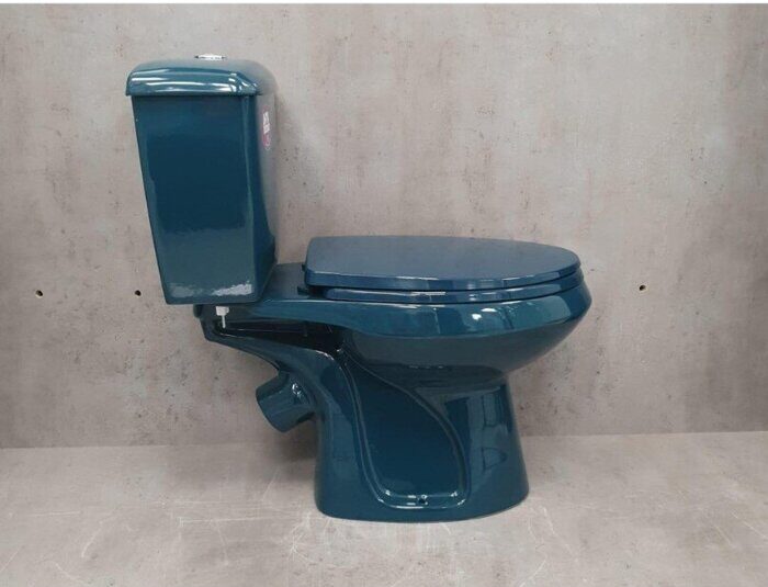 Элисса зеленый унитаз компакт напольный с сидением Оскольская керамика