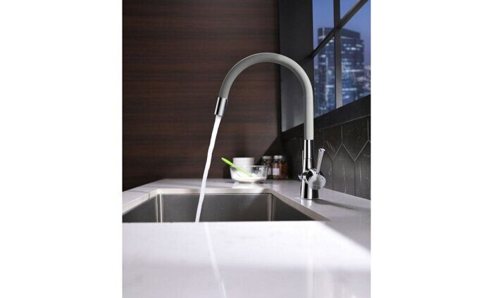 Comfort LM3075C-Gray, смеситель для кухни с подключением к фильтру питьевой воды, хром-серый Lemark
