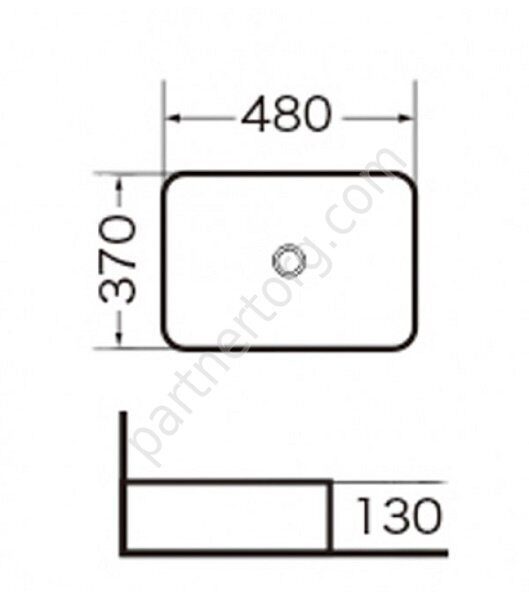 GR-3016 Grossman раковина настольная белая 48х37х13см