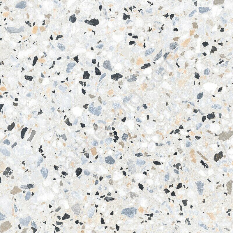 Terrazzo белый керамогранит лаппатированный 57х57см Alma Ceramica GFU57TRZ07L