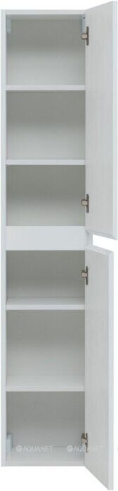 Нота new 30 шкаф-пенал подвесной белый глянец для ванной комнаты Aquanet