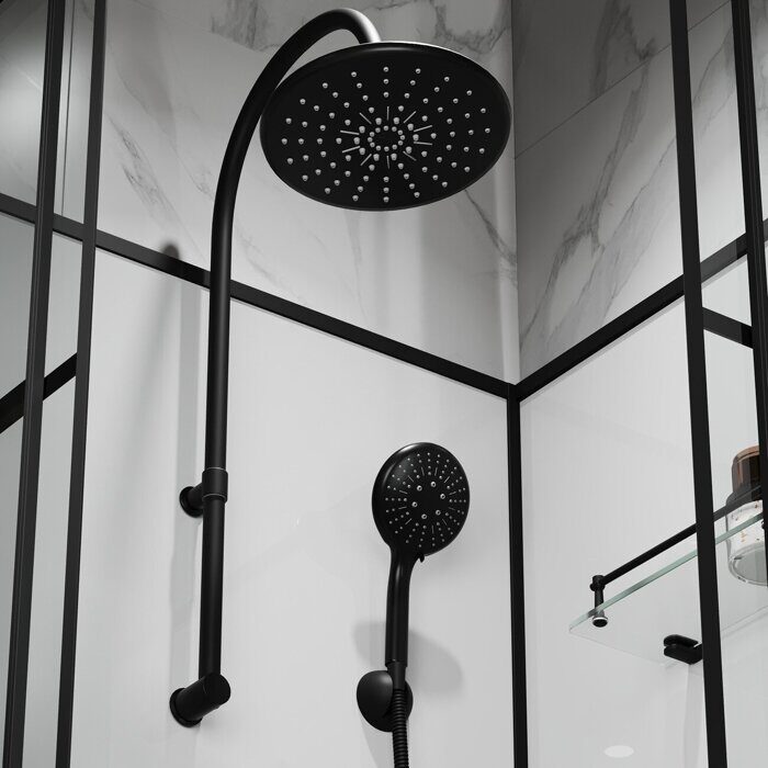 Niagara Standart ST90/15QL/KL/BKT душевая кабина  квадратная 90х90х200 см, черный профиль, прозрачное стекло, низкий поддон