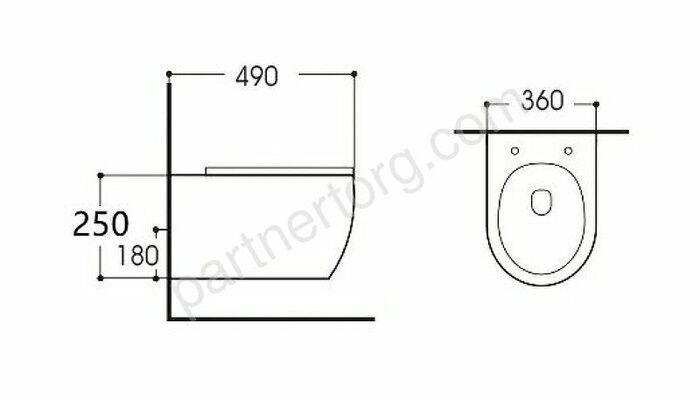 Rimless Smart W LX-1106  безободковый подвесной унитаз с сидением Soft Close Aquanet