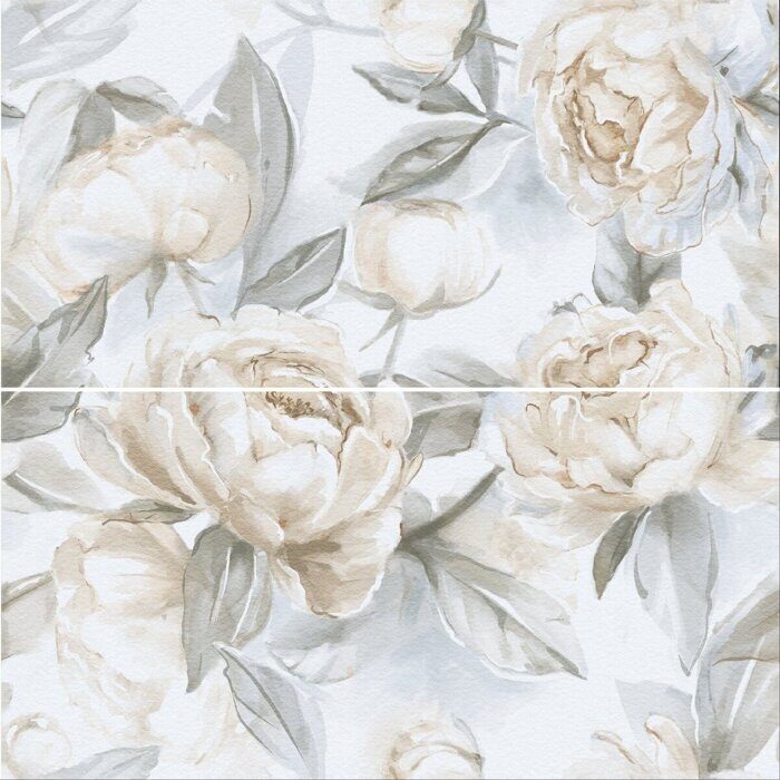 Elite Peonies Decor A+B 60x120 Matt 2 шт в комплекте керамогранит 5мм