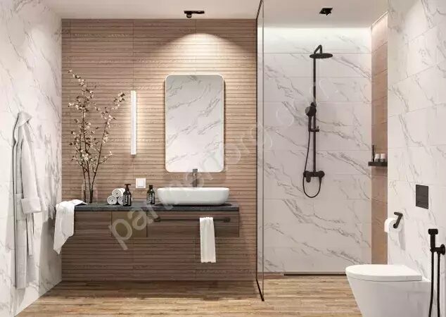 Eco Wood плитка облицовочная бежевая рельефная матовая Global Tile 60х25см
