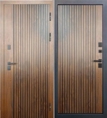 Протерма МДФ/МДФ 12см дверь стальная для улицы МДФ «Винорит» грецкий орех, МДФ грецкий орех