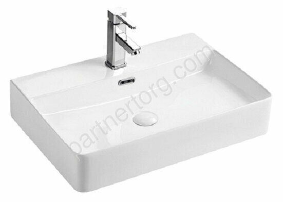 Azario белая раковина настольная с отверстием под смеситель 60х42х13см AZ-2173 SP