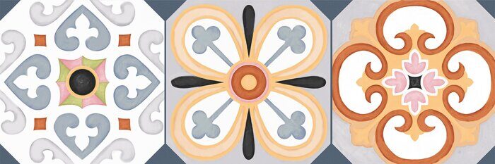 Sanders Elise AltaCera настенная плитка с рисунком глянцевая 20х60см