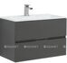 Алвита 80 тумба серый антрацит для ванной комнаты с раковиной-столешницей Фортуна 80 Aquanet