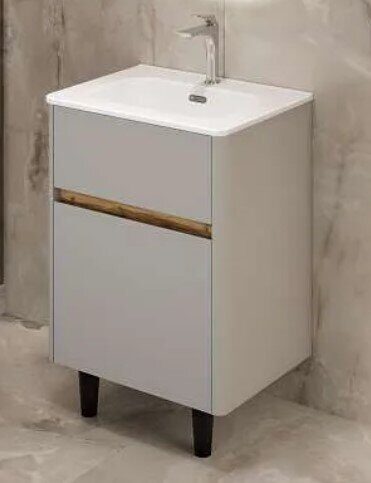 Мона 60Н 2я агатовый серый тумба в ванную напольная 1 Марка