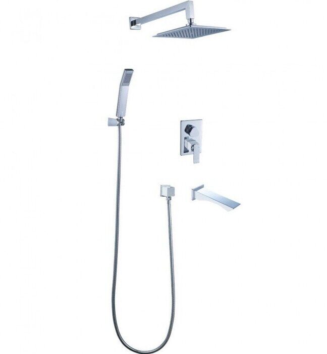 Contest LM5822CW, душевая система с тропическим душем и изливом, хром Lemark