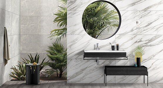 MarbleSet арабескато норковый R9 керамогранит лаппатиров 60х60см Vitra
