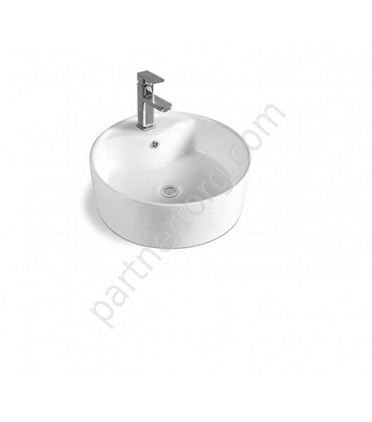 Grossman GR-3012 накладная раковина белая с переливом, c отверстием под смеситель