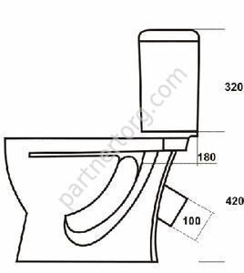 Аттика Стандарт унитаз компакт напольный  косой выпуск