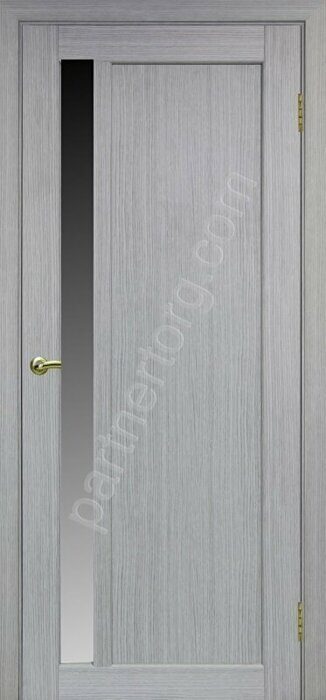 Парма 412.21 межкомнатная дверь дуб серый FL лакобель черное