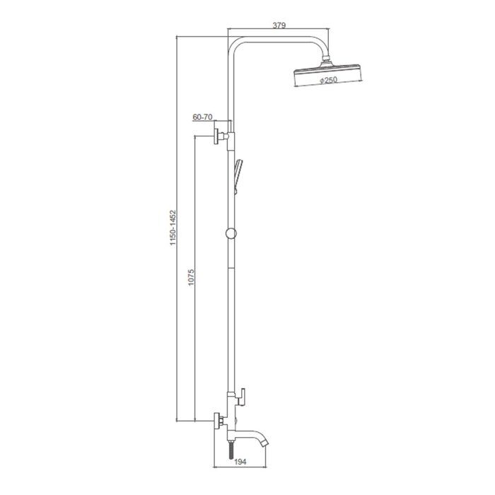 S221.24.05 Splenka Душевая система, сатин