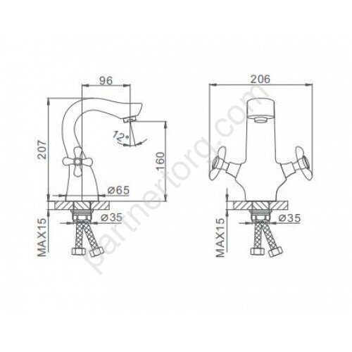 Frap F10731-B смеситель для раковины хром