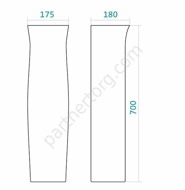 Анимо пьедестал для  умывальника белый Santek