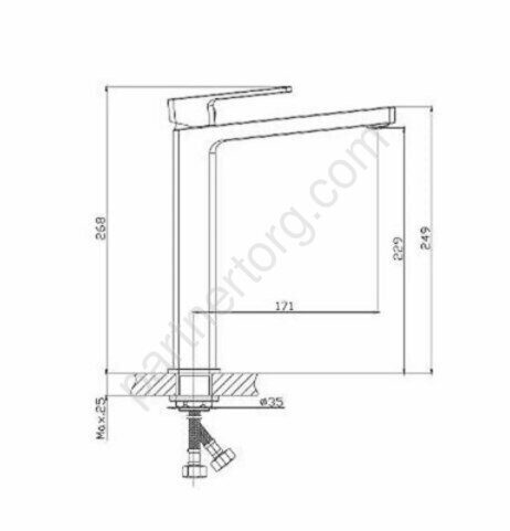 HB11615 Haiba смеситель для раковины высокий, хром