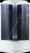 4103D grey black душевая кабина Aquapulse 100х100х220см, темное стекло, глубокий поддон