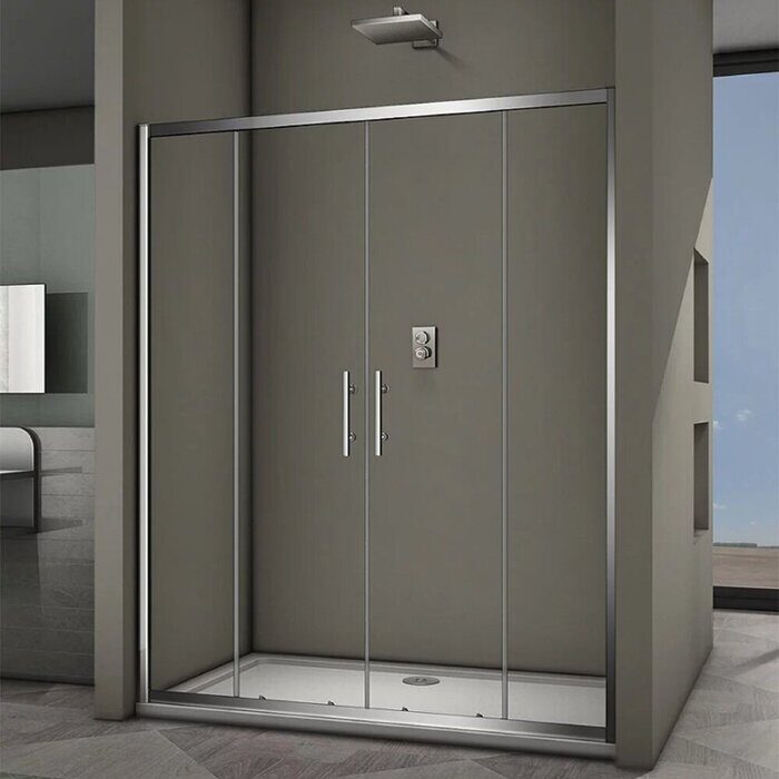 Veconi VN62-160-01-19C3 душевая дверь раздвижная 160х190 см, профиль хром