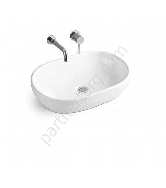 Grossman GR-3015 накладная раковина белая без перелива, без отверстия под смеситель