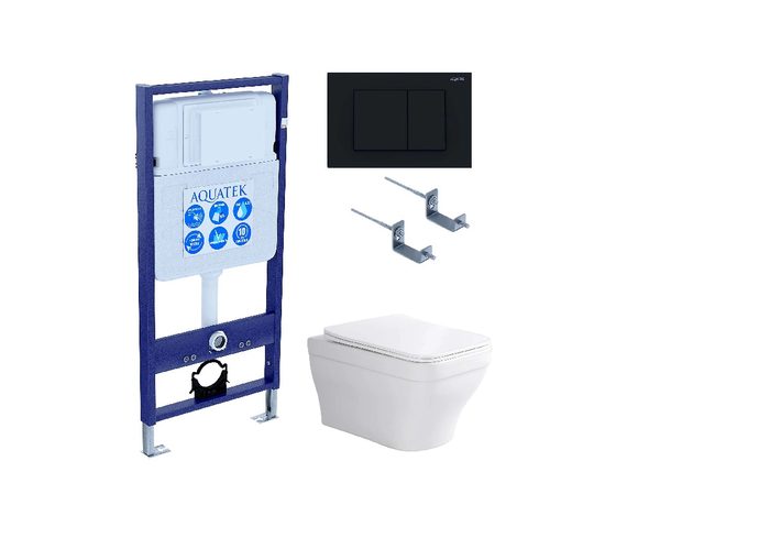 Set Aquatek Амадео комплект рама INS-0000012, крепление KKI-0000002, унитаз AQ1163-00 и клавиша смыва KDI-0000012