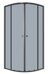 Niagara Eco NG-1003-14T душевое ограждение 80х80см,  четверть круга, раздвижное, черный, стекло тонированное