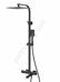 Gappo G2407-60 стойка с тропическим душем и смесителем черная, термостат