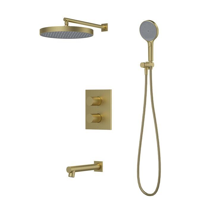 Duna Iddis встраиваемая душевая система с тропическим душем золотая DUNMGSTi68