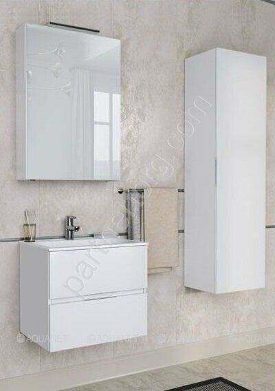 Алвита 60 зеркальный шкаф белый для ванной комнаты Aquanet